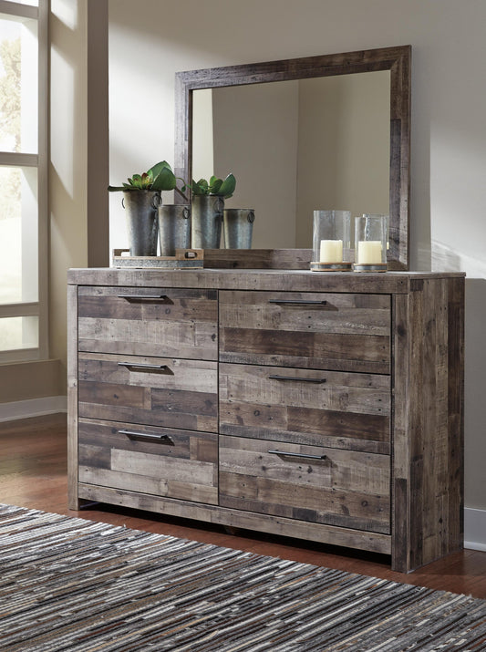 Signature Design by Ashley Derekson Dresser and Mirror - Vaughn Outlet Kankakee IL