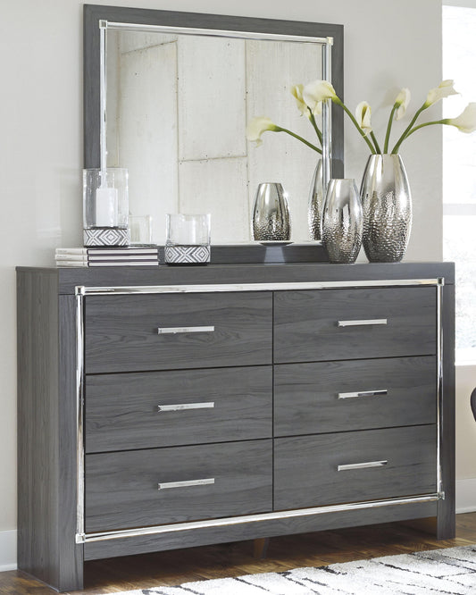 Signature Design by Ashley Lodanna Dresser and Mirror - Vaughn Outlet Kankakee IL