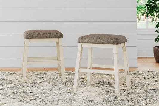 Signature Design by Ashley Bolanburg Upholstered Stool - Vaughn Outlet Kankakee IL