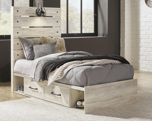 Cambeck  Panel Bed With 2 Storage Drawers
