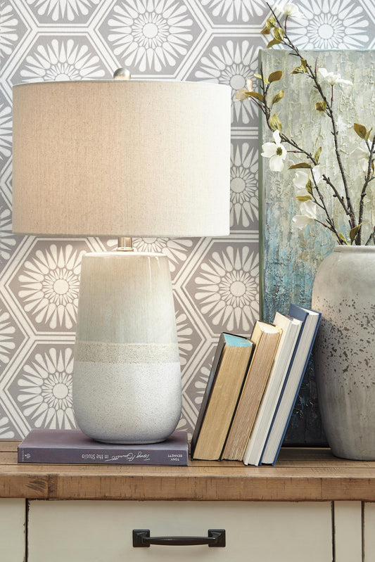 Signature Design by Ashley Shavon Ceramic Table Lamp - Vaughn Outlet Kankakee IL