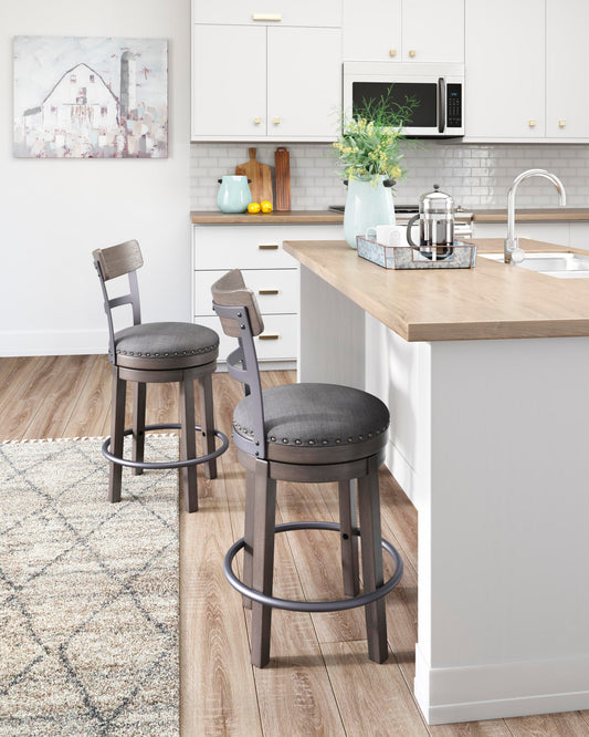 Signature Design by Ashley Caitbrook UPH Swivel Barstool - Vaughn Outlet Kankakee IL