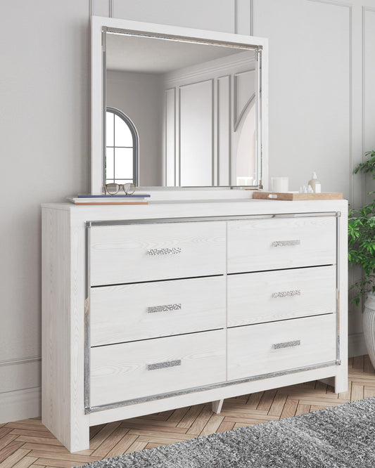 Signature Design by Ashley Altyra Dresser and Mirror - Vaughn Outlet Kankakee IL