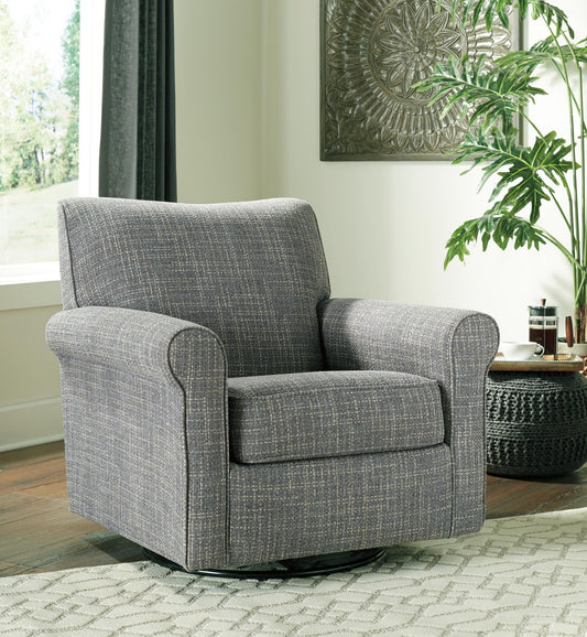 Signature Design by Ashley Renley Swivel Glider Accent Chair - Vaughn Outlet Kankakee IL