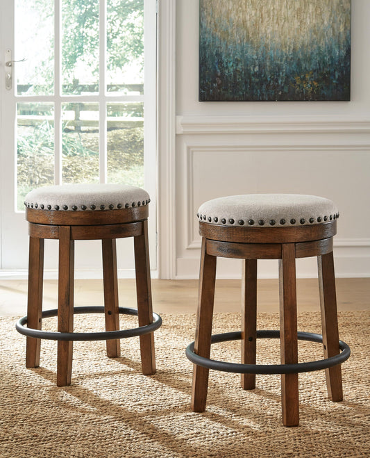 Signature Design by Ashley Valebeck UPH Swivel Stool - Vaughn Outlet Kankakee IL