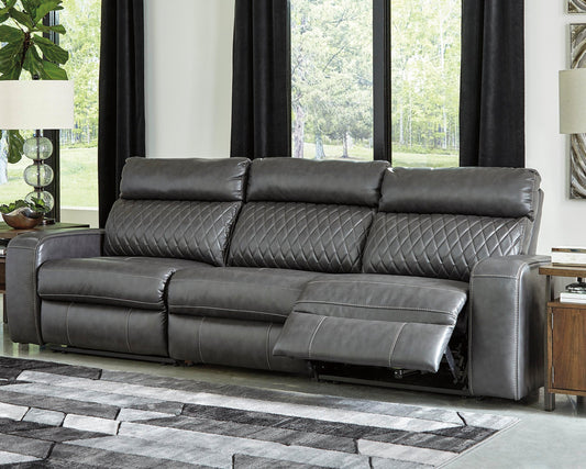 Signature Design by Ashley Samperstone 3-Piece Power Reclining Sectional Sofa - Vaughn Outlet Kankakee IL