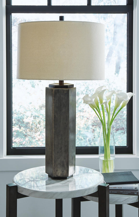 Signature Design by Ashley Dirkton Metal Table Lamp - Vaughn Outlet Kankakee IL