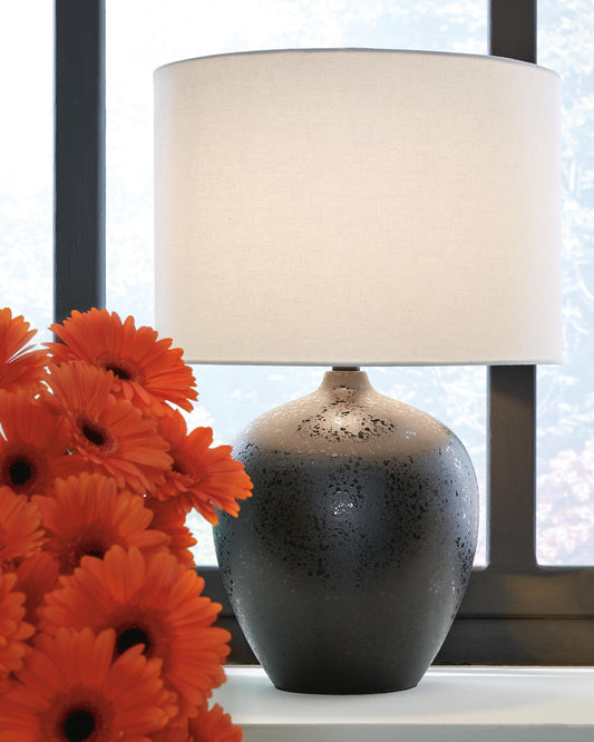Signature Design by Ashley Ladstow Ceramic Table Lamp - Vaughn Outlet Kankakee IL