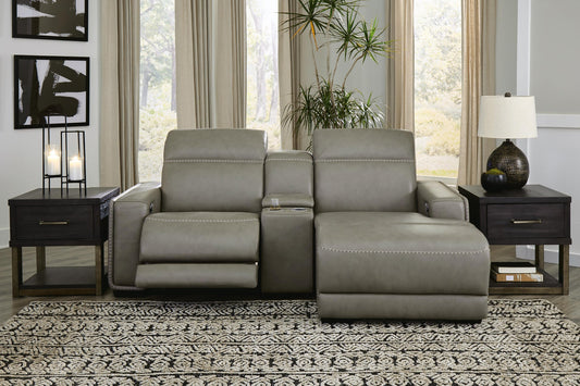 Signature Design by Ashley Correze 3-Piece Power Reclining Sectional with Chaise - Vaughn Outlet Kankakee IL