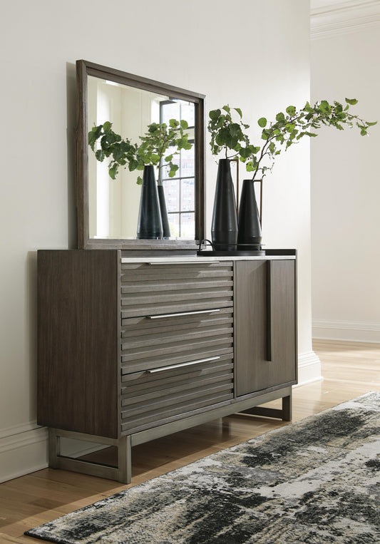 Ashley Arkenton Dresser and Mirror - Vaughn Outlet Kankakee IL