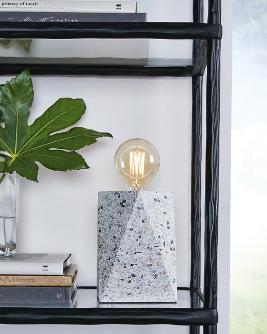 Signature Design by Ashley Maywick Concrete Table Lamp - Vaughn Outlet Kankakee IL