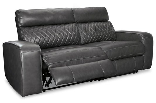 Signature Design by Ashley Samperstone 2-Piece Power Reclining Sectional Loveseat - Vaughn Outlet Kankakee IL