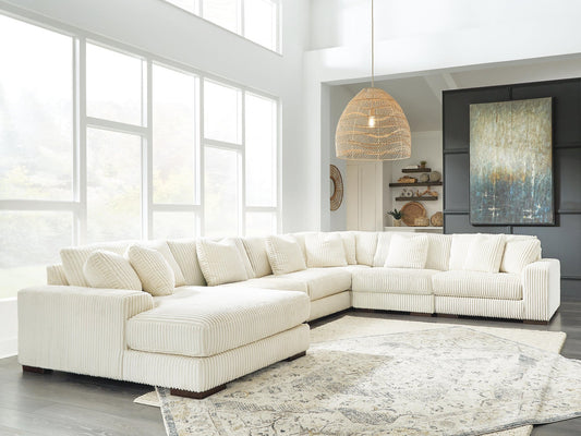 Signature Design by Ashley Lindyn 6-Piece Sectional with Chaise - Vaughn Outlet Kankakee IL