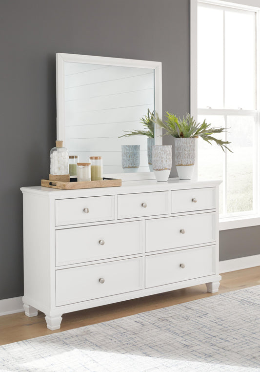 Signature Design by Ashley Fortman Dresser and Mirror - Vaughn Outlet Kankakee IL
