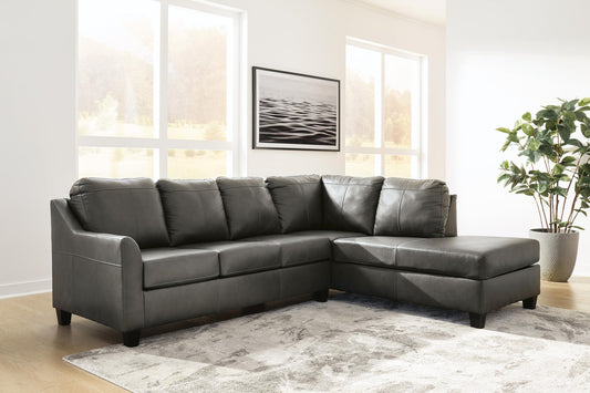 Signature Design by Ashley Valderno 2-Piece Sectional with Chaise - Vaughn Outlet Kankakee IL