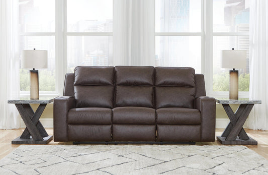 Signature Design by Ashley Lavenhorne REC Sofa w/Drop Down Table - Vaughn Outlet Kankakee IL