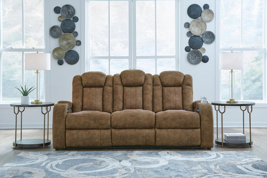 Signature Design by Ashley Wolfridge PWR REC Sofa with ADJ Headrest - Vaughn Outlet Kankakee IL