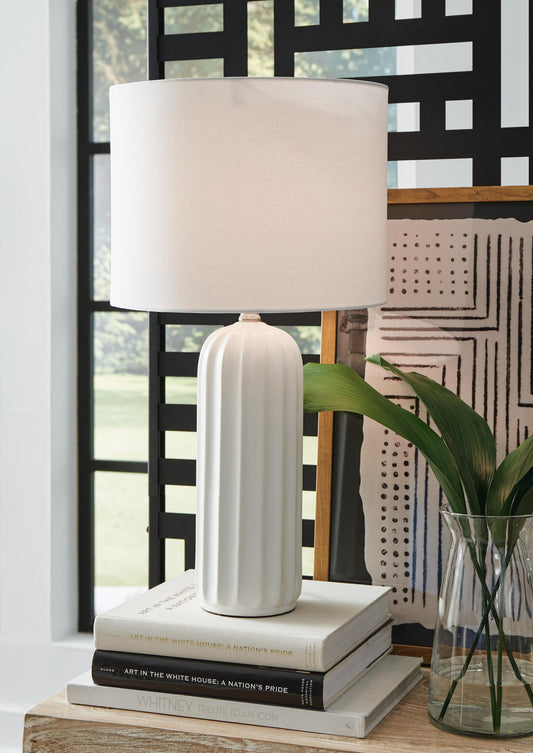 Signature Design by Ashley Clarkland Ceramic Table Lamp - Vaughn Outlet Kankakee IL