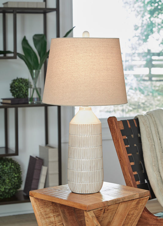 Signature Design by Ashley Willport Ceramic Table Lamp - Vaughn Outlet Kankakee IL