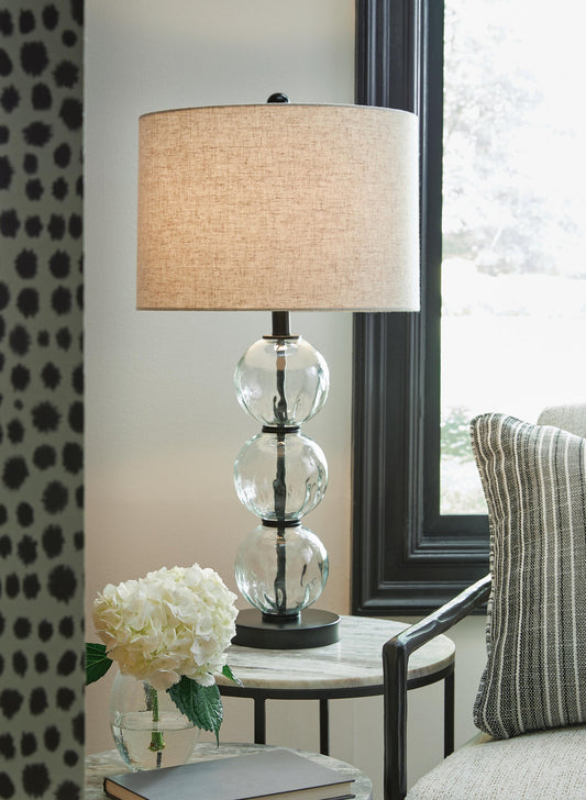 Signature Design by Ashley Airbal Glass Table Lamp - Vaughn Outlet Kankakee IL