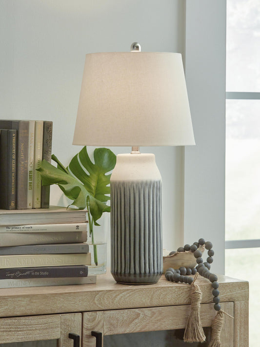 Signature Design by Ashley Afener Ceramic Table Lamp - Vaughn Outlet Kankakee IL