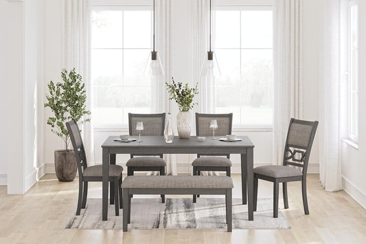 Signature Design by Ashley Wrenning Dining Room Table Set - Vaughn Outlet Kankakee IL