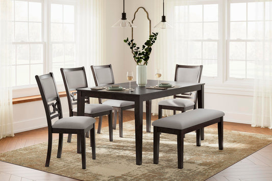Signature Design by Ashley Langwest Dining Room Table Set - Vaughn Outlet Kankakee IL