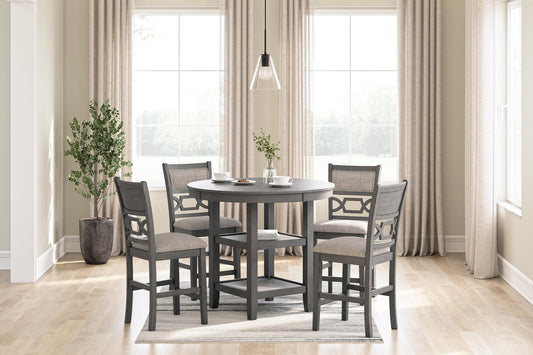 Signature Design by Ashley Wrenning DRM Counter Table Set - Vaughn Outlet Kankakee IL