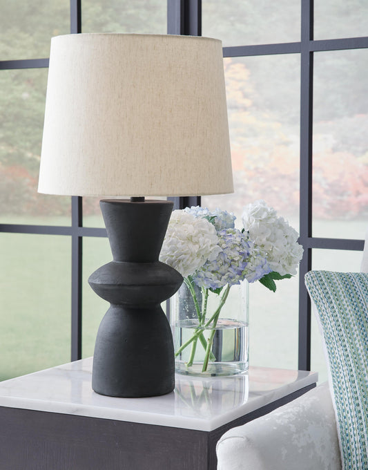 Signature Design by Ashley Scarbot Paper Table Lamp - Vaughn Outlet Kankakee IL