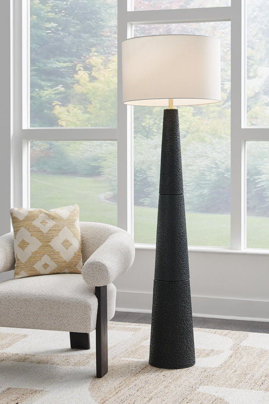 Signature Design by Ashley Hallburg Poly Floor Lamp - Vaughn Outlet Kankakee IL