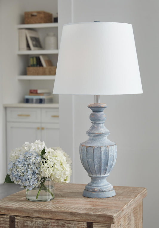 Signature Design by Ashley Cylerick Terracotta Table Lamp - Vaughn Outlet Kankakee IL