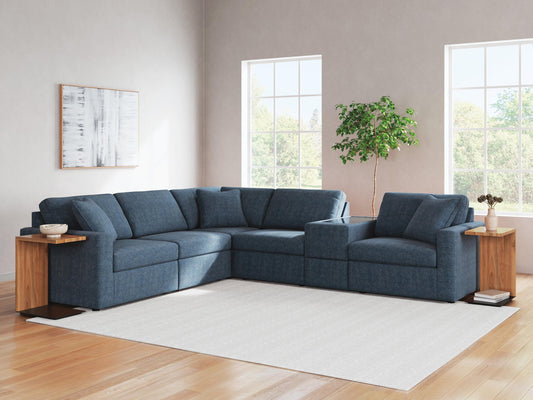 Signature Design by Ashley Modmax 6-Piece Sectional with Storage Console - Vaughn Outlet Kankakee IL
