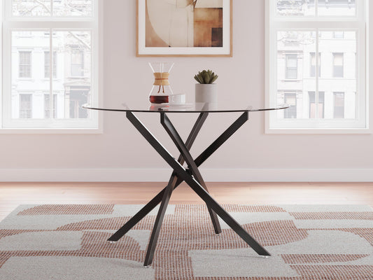 Signature Design by Ashley Pharwynn Round Dining Room Table - Vaughn Outlet Kankakee IL