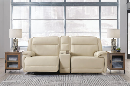 Signature Design by Ashley Double Deal 3-Piece Power Reclining Loveseat Sectional with Console - Vaughn Outlet Kankakee IL