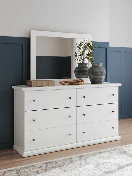 Signature Design by Ashley Bostwick Shoals Dresser and Mirror - Vaughn Outlet Kankakee IL