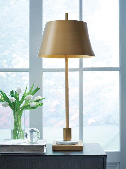 Signature Design by Ashley Fritzburn Metal Table Lamp - Vaughn Outlet Kankakee IL