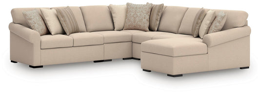 LadyMae 5-Piece Sectional with Chaise