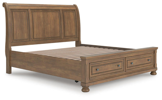 Signature Design by Ashley Feddinger King Storage Sleigh Bed - Vaughn Outlet Kankakee IL