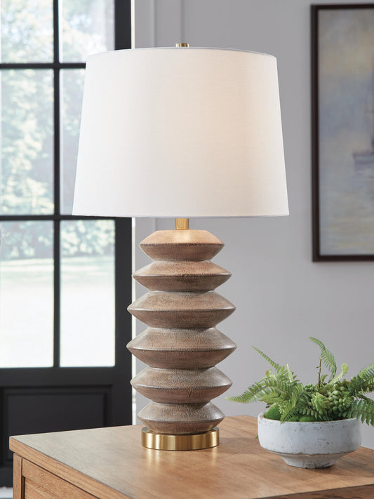 Signature Design by Ashley Jyllyard Poly Table Lamp - Vaughn Outlet Kankakee IL