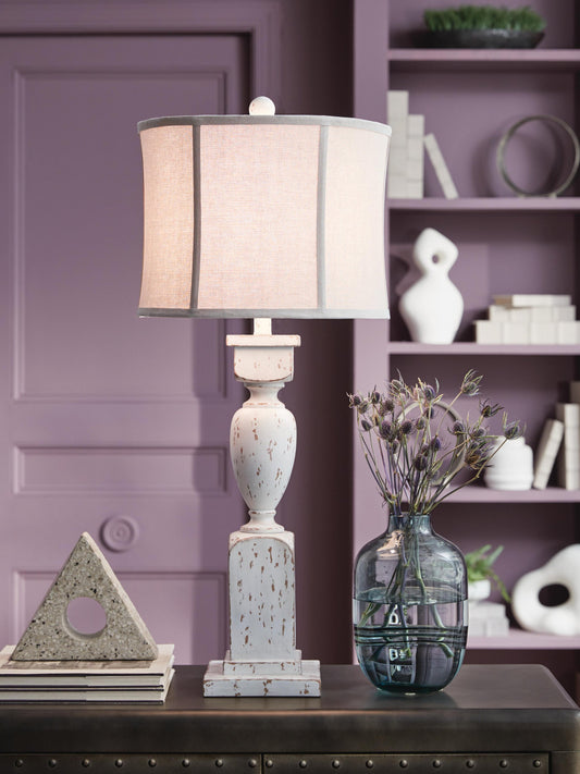 Signature Design by Ashley Madsbrook Poly Table Lamp - Vaughn Outlet Kankakee IL