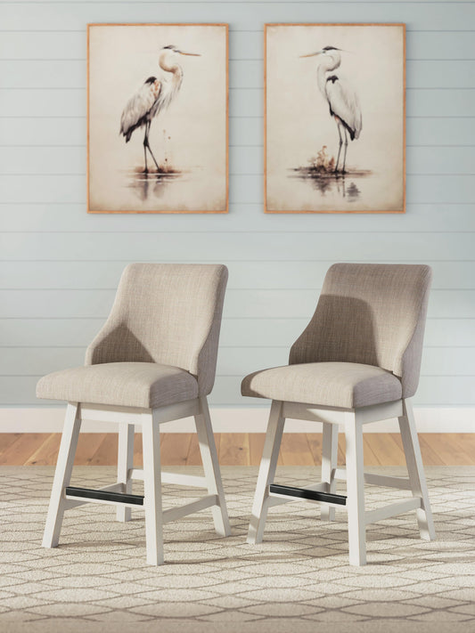 Signature Design by Ashley Robbinsdale UPH Swivel Barstool - Vaughn Outlet Kankakee IL