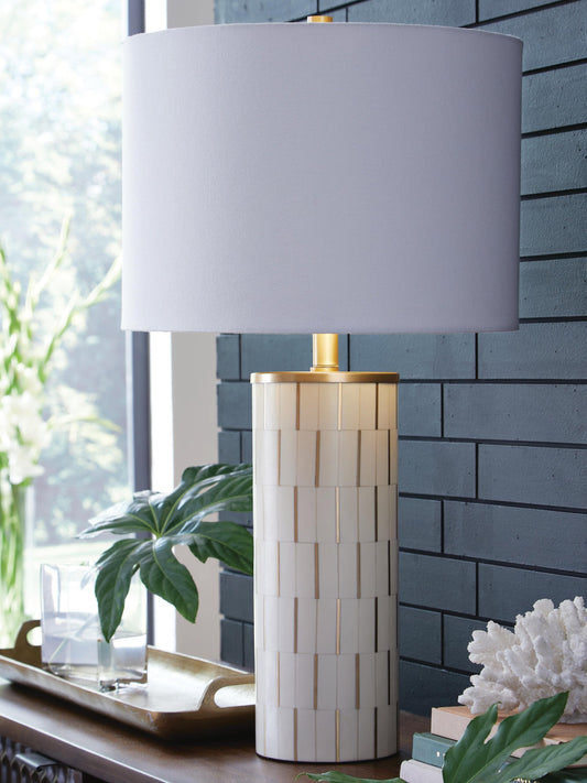 Signature Design by Ashley Faridworth Poly Table Lamp - Vaughn Outlet Kankakee IL