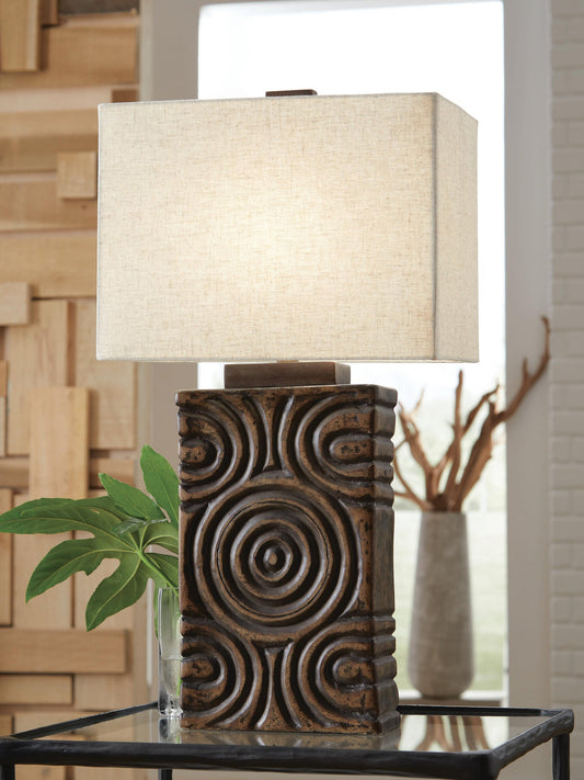 Signature Design by Ashley Heathbury Paper Table Lamp - Vaughn Outlet Kankakee IL
