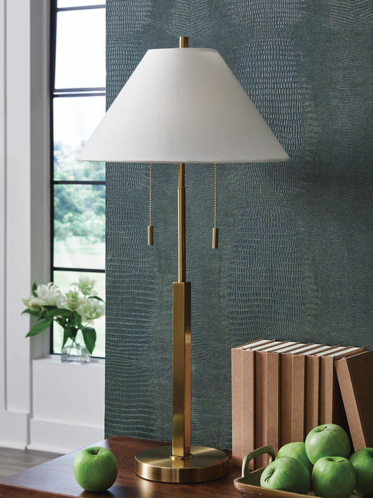 Signature Design by Ashley Haigwood Metal Table Lamp - Vaughn Outlet Kankakee IL