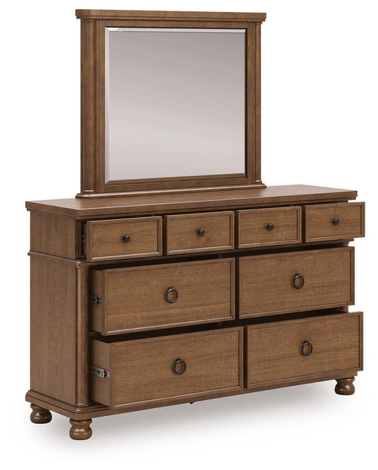Signature Design by Ashley Rowlenstown Dresser and Mirror - Vaughn Outlet Kankakee IL