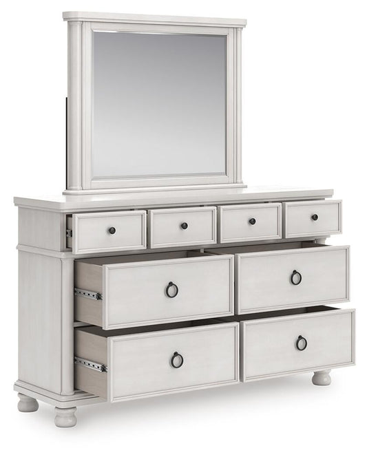 Signature Design by Ashley Rowlenstown Dresser and Mirror - Vaughn Outlet Kankakee IL