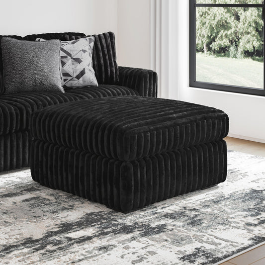 Signature Design by Ashley Midnight-Madness Oversized Accent Ottoman - Vaughn Outlet Kankakee IL