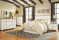 Willowton Queen/Full Panel Headboard with Mirrored Dresser, Chest and Nightstand