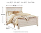 Willowton Queen/Full Panel Headboard with Mirrored Dresser, Chest and 2 Nightstands