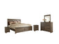 Juararo Queen Panel Bed with Mirrored Dresser and 2 Nightstands